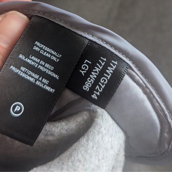 Light Gray Trench Wool Coat for Women - Picture 6 of 7